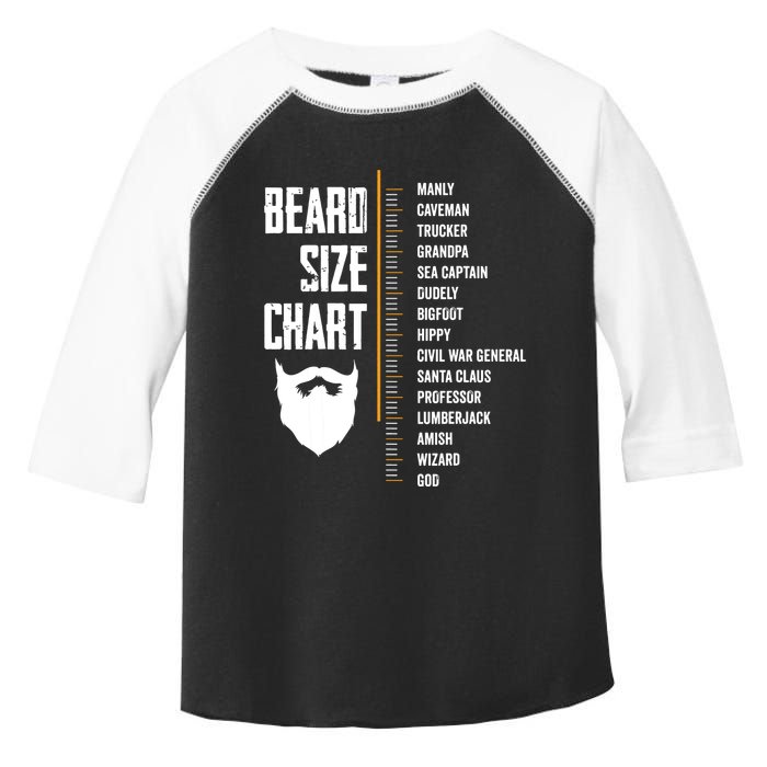 Beard Measurement Chart Beard Length Funny Growth Chart Toddler Fine Jersey T-Shirt