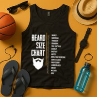 Beard Measurement Chart Beard Length Funny Growth Chart Tank Top
