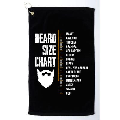 Beard Measurement Chart Beard Length Funny Growth Chart Golf Towel
