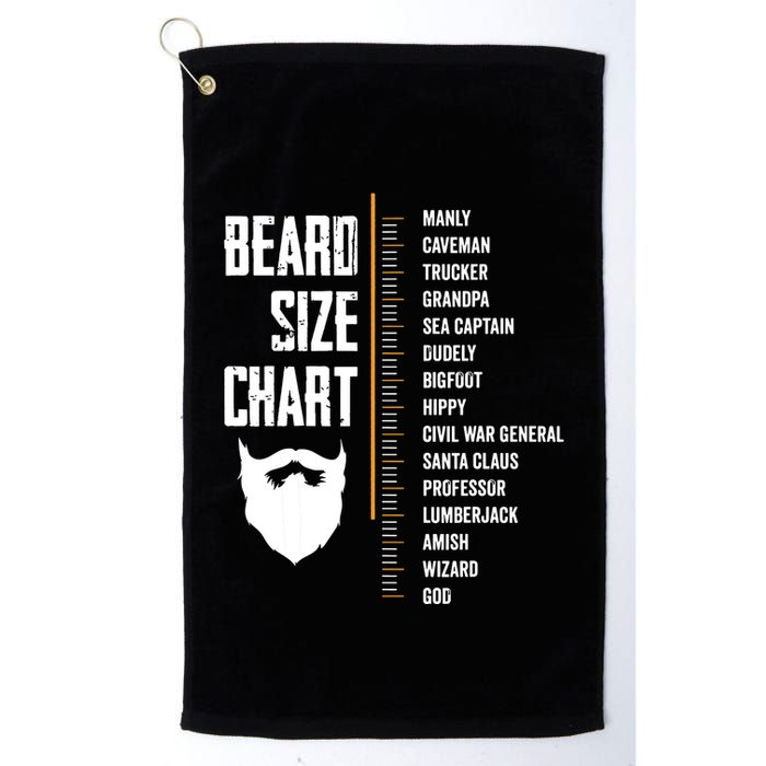 Beard Measurement Chart Beard Length Funny Growth Chart Golf Towel