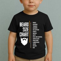 Beard Measurement Chart Beard Length Funny Growth Chart Toddler T-Shirt