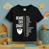 Beard Measurement Chart Beard Length Funny Growth Chart Toddler T-Shirt