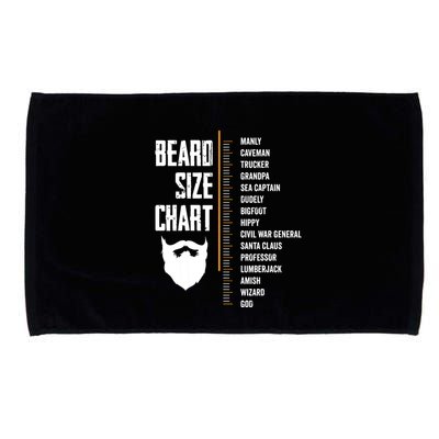 Beard Measurement Chart Beard Length Funny Growth Chart Microfiber Hand Towel