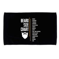 Beard Measurement Chart Beard Length Funny Growth Chart Microfiber Hand Towel
