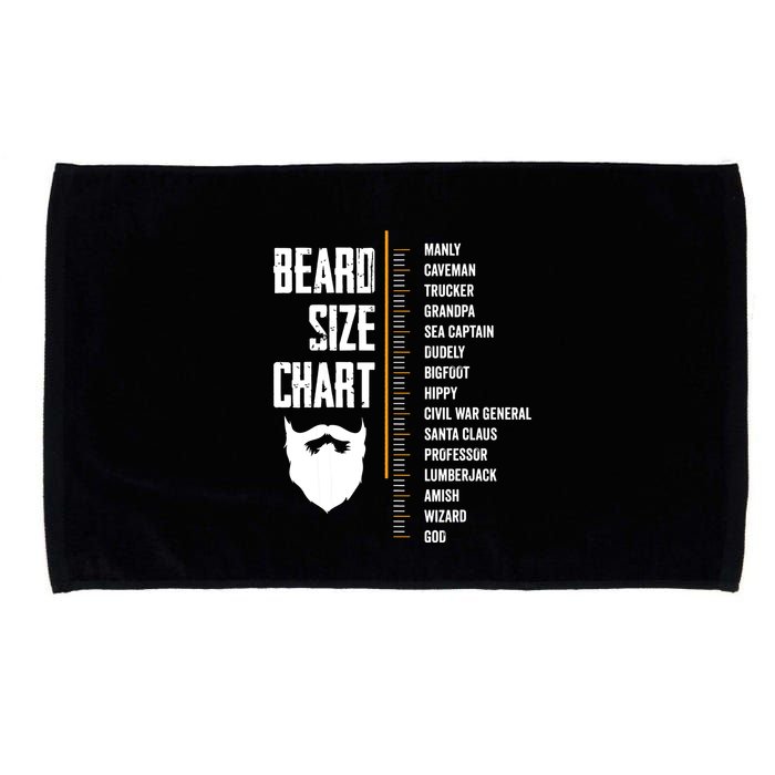 Beard Measurement Chart Beard Length Funny Growth Chart Microfiber Hand Towel
