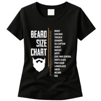 Beard Measurement Chart Beard Length Funny Growth Chart Womens T-Shirt