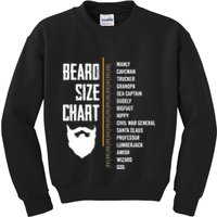 Beard Measurement Chart Beard Length Funny Growth Chart Kids Sweatshirt