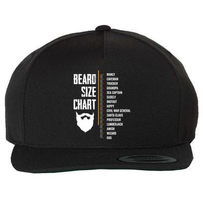 Beard Measurement Chart Beard Length Funny Growth Chart Wool Snapback Cap