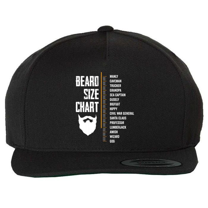 Beard Measurement Chart Beard Length Funny Growth Chart Wool Snapback Cap