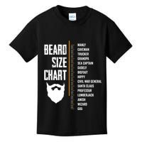 Beard Measurement Chart Beard Length Funny Growth Chart Kids T-Shirt