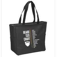 Beard Measurement Chart Beard Length Funny Growth Chart Zip Tote Bag