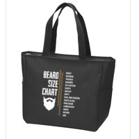 Beard Measurement Chart Beard Length Funny Growth Chart Zip Tote Bag