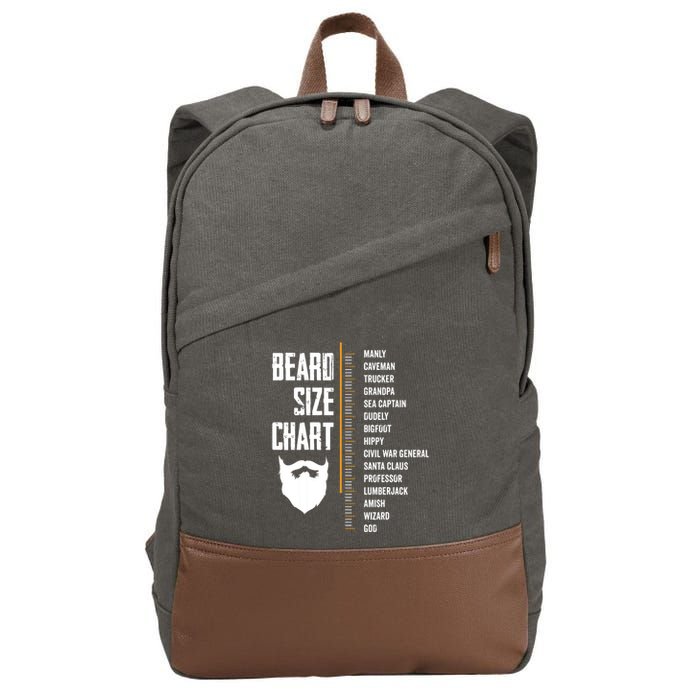 Beard Measurement Chart Beard Length Funny Growth Chart Cotton Canvas Backpack