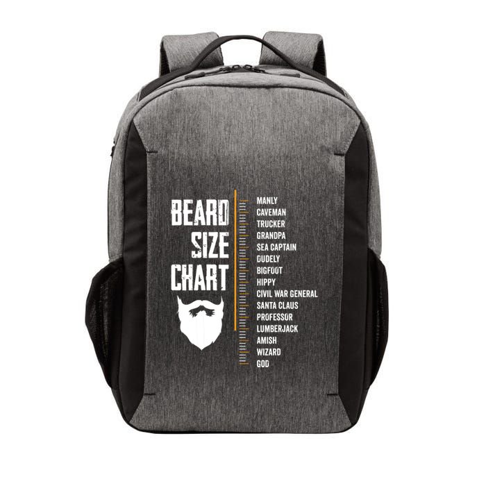 Beard Measurement Chart Beard Length Funny Growth Chart Vector Backpack
