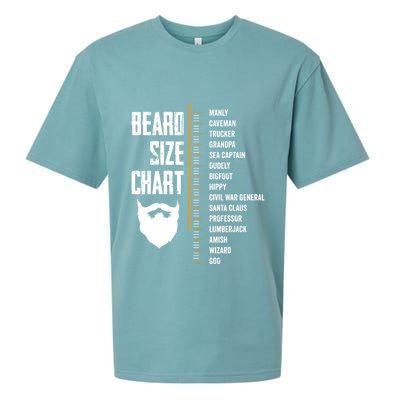 Beard Measurement Chart Beard Length Funny Growth Chart Sueded Cloud Jersey T-Shirt