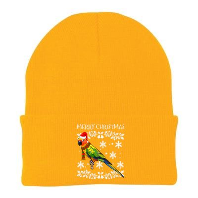 Bird Merry Christmas Ornament Sun Conure Ugly Xmas Knit Cap Winter Beanie