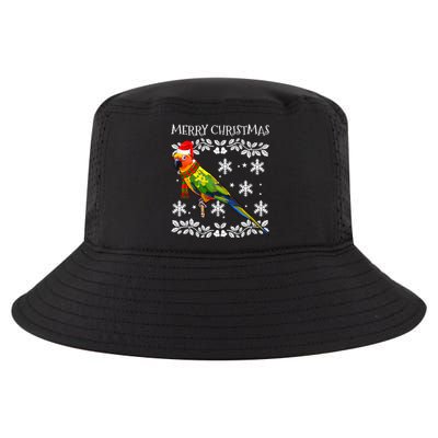 Bird Merry Christmas Ornament Sun Conure Ugly Xmas Cool Comfort Performance Bucket Hat