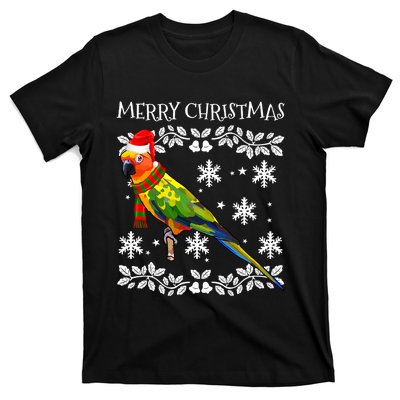 Bird Merry Christmas Ornament Sun Conure Ugly Xmas T-Shirt