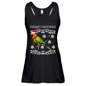 Bird Merry Christmas Ornament Sun Conure Ugly Xmas Ladies Essential Flowy Tank