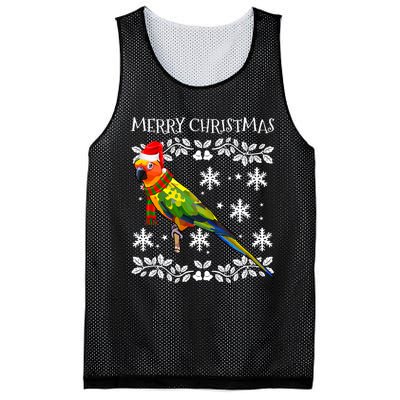 Bird Merry Christmas Ornament Sun Conure Ugly Xmas Mesh Reversible Basketball Jersey Tank