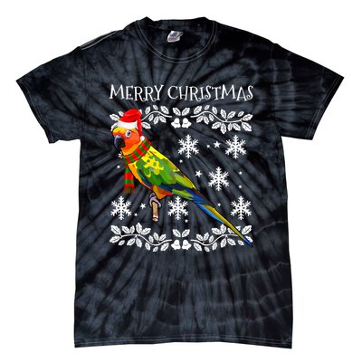 Bird Merry Christmas Ornament Sun Conure Ugly Xmas Tie-Dye T-Shirt