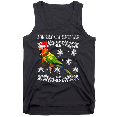 Bird Merry Christmas Ornament Sun Conure Ugly Xmas Tank Top