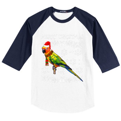 Bird Merry Christmas Ornament Sun Conure Ugly Xmas Baseball Sleeve Shirt