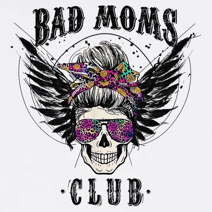 Bad Moms Club Leopard Skull Mom Funny Mom Mother's Day Cooling Performance Crew T-Shirt