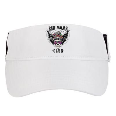 Bad Moms Club Leopard Skull Mom Funny Mom Mother's Day Adult Drive Performance Visor