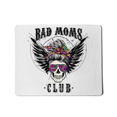 Bad Moms Club Leopard Skull Mom Funny Mom Mother's Day Mousepad