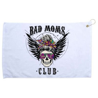 Bad Moms Club Leopard Skull Mom Funny Mom Mother's Day Grommeted Golf Towel