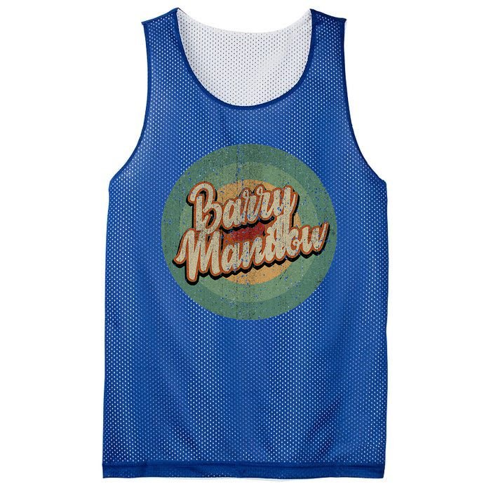 Barry Manilow Circle Retro Vintage Music Mesh Reversible Basketball Jersey Tank