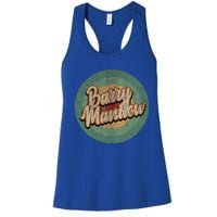 Barry Manilow Circle Retro Vintage Music Women's Racerback Tank