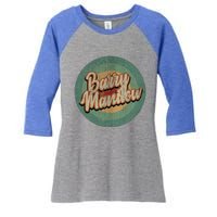 Barry Manilow Circle Retro Vintage Music Women's Tri-Blend 3/4-Sleeve Raglan Shirt