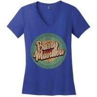 Barry Manilow Circle Retro Vintage Music Women's V-Neck T-Shirt