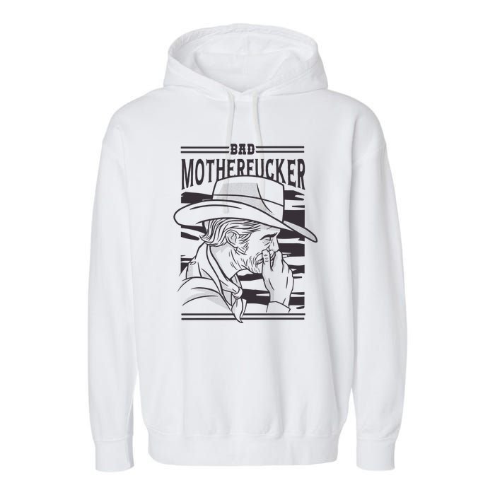 Bad Motherfucker Cowboy Garment-Dyed Fleece Hoodie