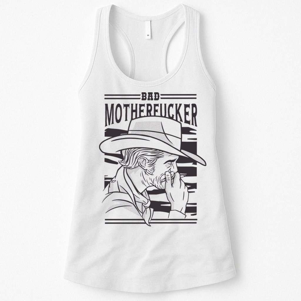 Bad Motherfucker Cowboy Womens Tank Top
