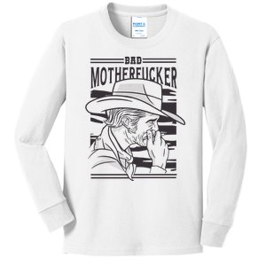 Bad Motherfucker Cowboy Kids Long Sleeve Shirt