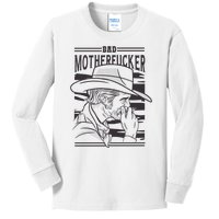 Bad Motherfucker Cowboy Kids Long Sleeve Shirt