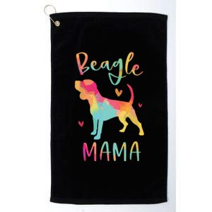 Beagle Mama Colorful Beagle Gifts Dog Mom Platinum Collection Golf Towel