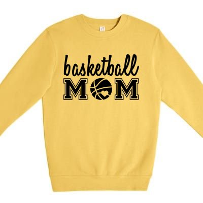 Basketball Mom Cute Top Gift Premium Crewneck Sweatshirt