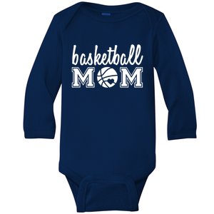 Basketball Mom Cute Top Gift Baby Long Sleeve Bodysuit