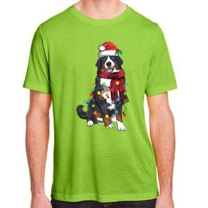 Bernese Mountain Christmas Light Funny Dog Lover Xmas Gift Funny Gift Adult ChromaSoft Performance T-Shirt