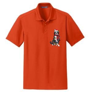 Bernese Mountain Christmas Light Funny Dog Lover Xmas Gift Funny Gift Dry Zone Grid Polo