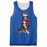 Bernese Mountain Christmas Light Funny Dog Lover Xmas Gift Funny Gift Mesh Reversible Basketball Jersey Tank