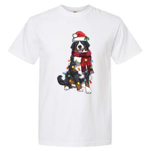 Bernese Mountain Christmas Light Funny Dog Lover Xmas Gift Funny Gift Garment-Dyed Heavyweight T-Shirt