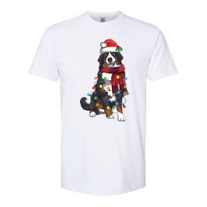 Bernese Mountain Christmas Light Funny Dog Lover Xmas Gift Funny Gift Softstyle CVC T-Shirt