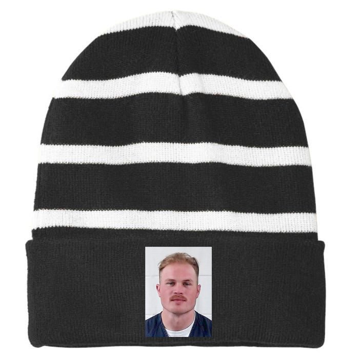 Bryan Mugshot Country Music Striped Beanie with Solid Band