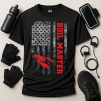 Boil Master Crawfish American Flag Crawdaddy Crayfish Cooling Performance Crew T-Shirt