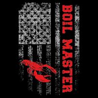 Boil Master Crawfish American Flag Crawdaddy Crayfish Cooling Performance Crew T-Shirt